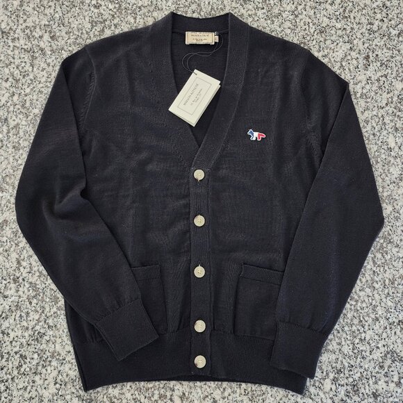 NWT Maison Kitsuné High Gauge Wool Cardigan (#232) - Picture 1 of 6